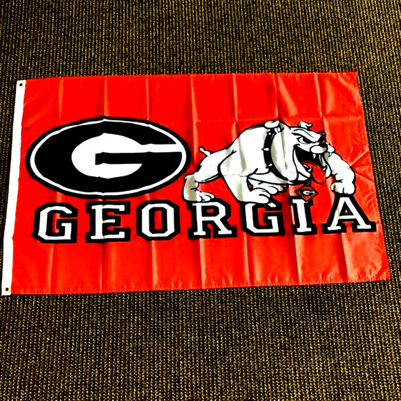 Georgia Bulldogs Flag Banner New 3x5 Ft Mancave Game Day Tailgate Garage Office‎ - Picture 1 of 2